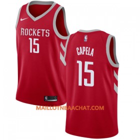 Maillot NBA Houston Rockets Clint Capela 15 Nike 2017-18 Rouge Swingman - Homme